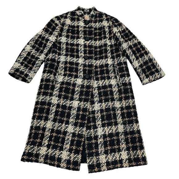 Vintage Peck & Peck Women’s Scottish Fabric Heavyweight Tweed Button Down Coat - Picture 6 of 16